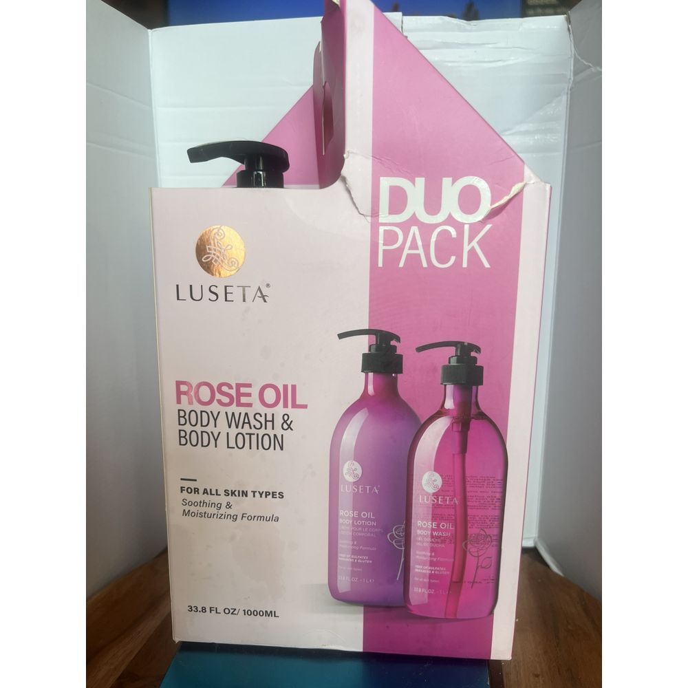 Luseta Rose Oil  Body Wash & Lotion 2pc Set 33.8‎ fl oz.